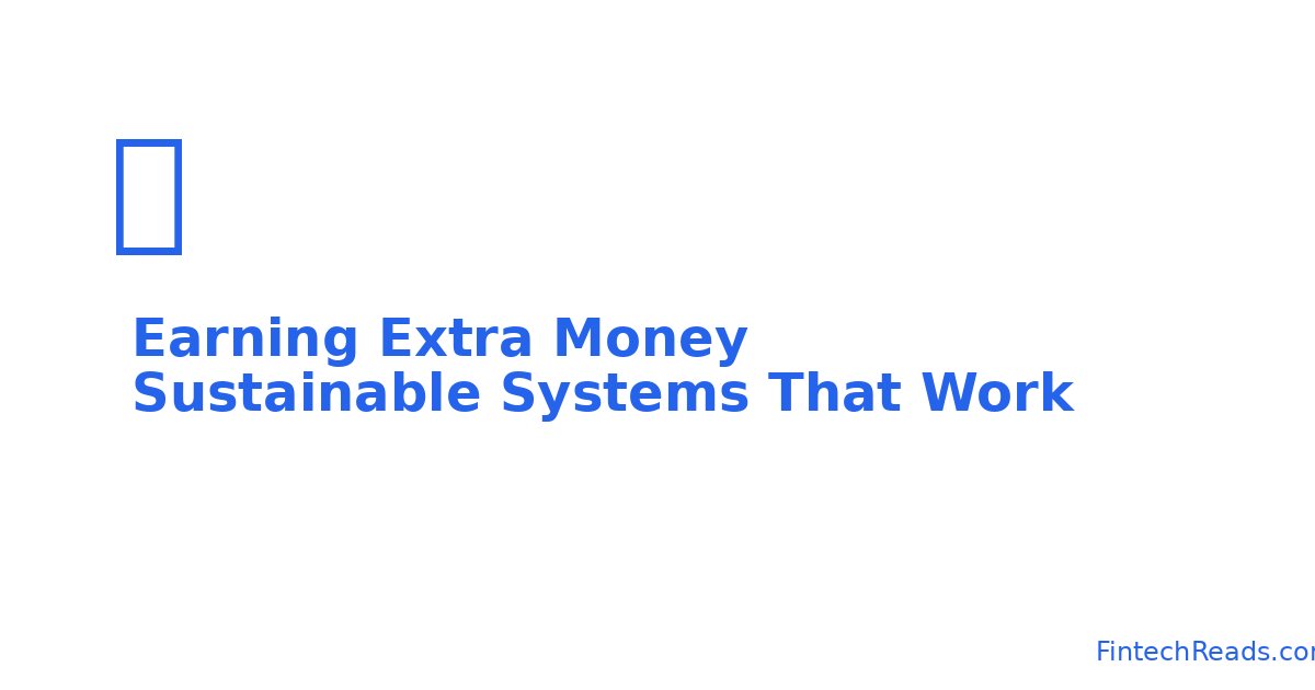 Earning Extra Money: Sustainable Systems That Work