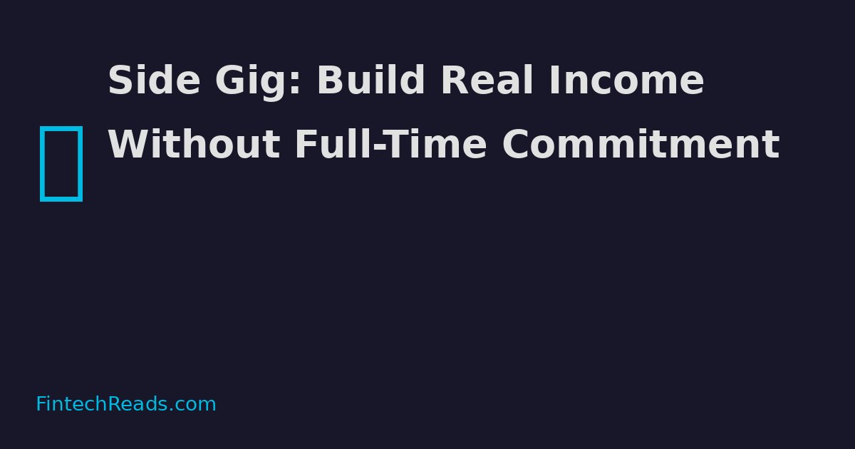 Side Gig: Build Real Income Without Full-Time Commitment